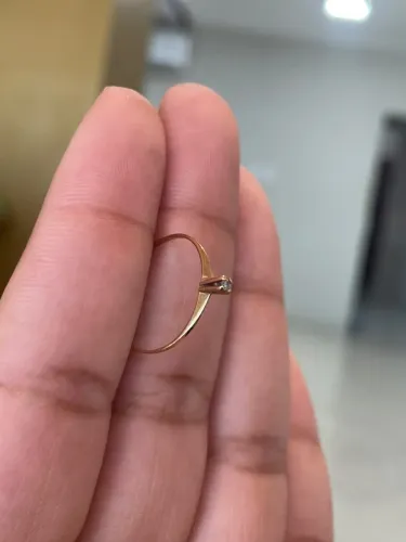 Anel solitario ouro 18k