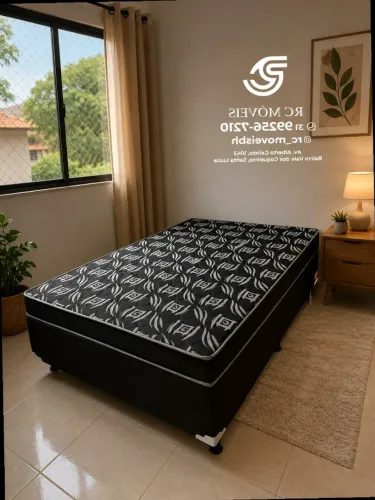 Cama box casal com Molas Ensacadas OrthoBox 1.38x1.88 Completa