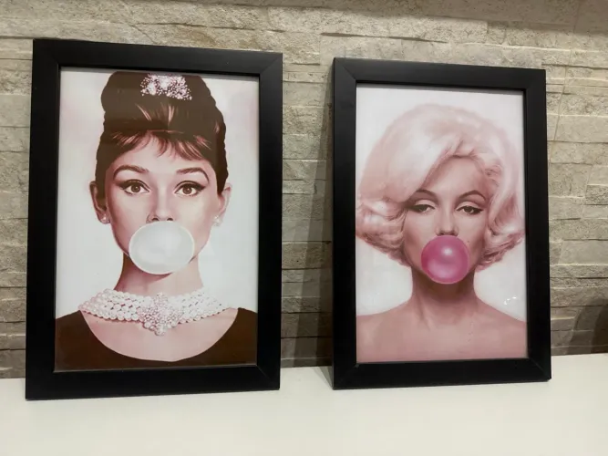 Quadros Marilyn e Audrey