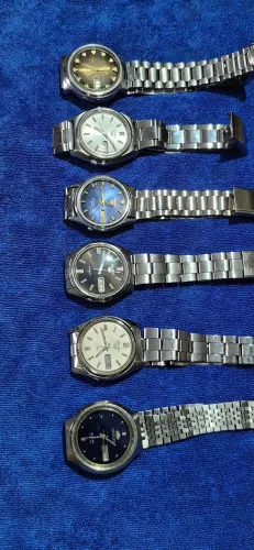 Lote relógios 5 relógios seiko e 1 oriet