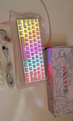 Teclado Gamer Mecânico 60% AJAZZ NACODEX - Novo