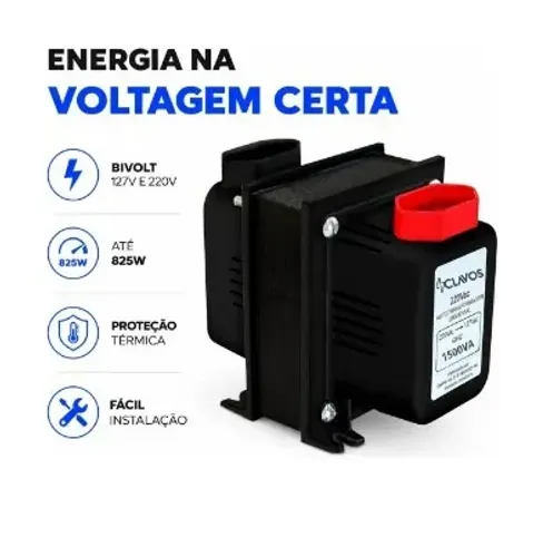 Transformador 1500VA Clavos 220v/110v - 110v/220v