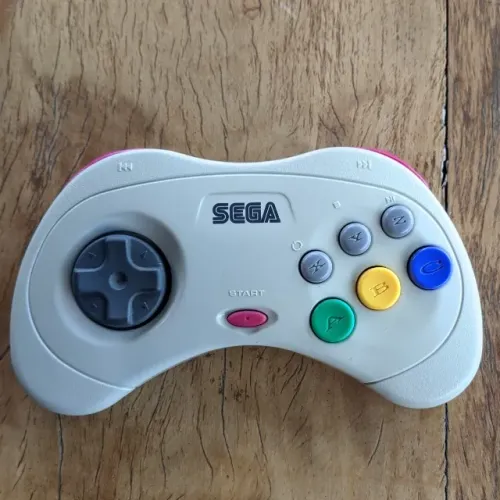 Controle Sega Saturn Sem Fio 2.4G (Original com Mod)