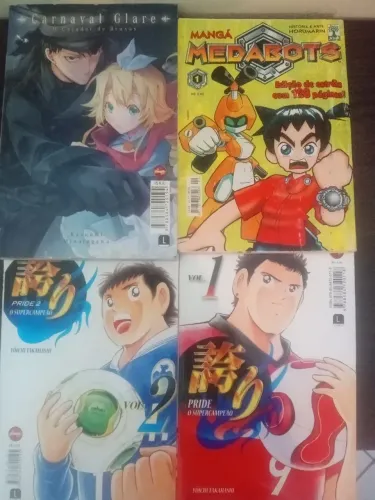 Lote 4 mangas Medabots pride supercampeões e carnaval Clare