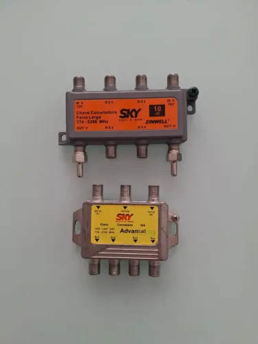 Chave Comutadora Multiswitch SKY Zinwell + Advansat 3x4 - Para TV via Satélite