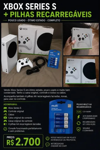 ? Xbox Series S 512GB ? Pouquíssimo usado + completo