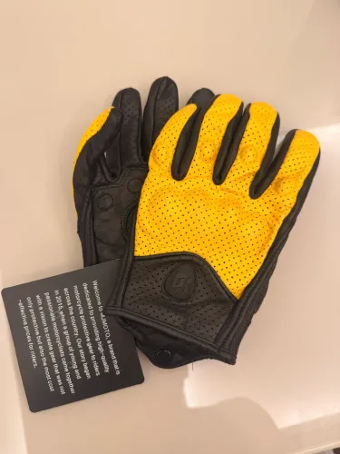 Luvas de couro retrô para motociclistas
