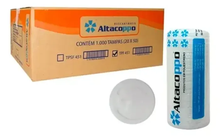 Caixa de Tampas 1000 unidades Altacoppo 500ml