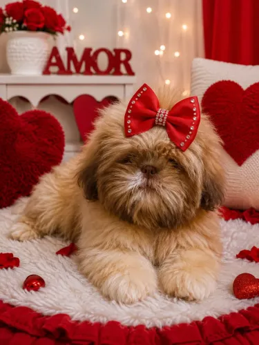 Fêmea Shih tzu linhagem excepcional