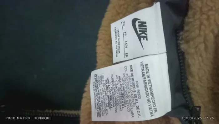 Colete da Nike dupla face novo unissex
