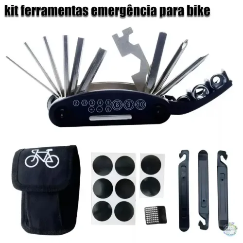 Kit Ferramentas de reparos e remendos para Bike Bicicleta