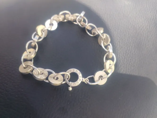 Pulseira Tiffany y Co Circles 1837, em prata 925.