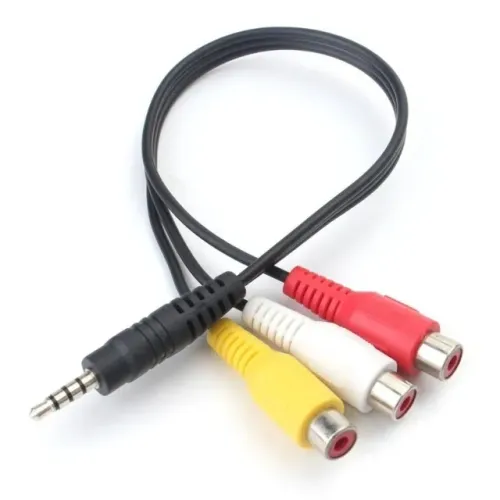Adaptador de Mega Drive p/ TV Samsung (RCA fêmea × P2 macho) cabo adaptador p/ televisão
