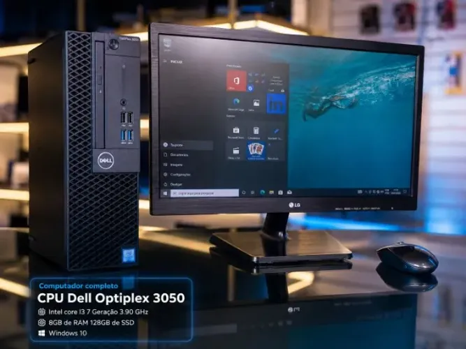 Computador completo CPU Dell Optiplex 3050 Intel core I3 7 Geração 
