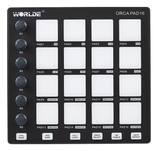 Controlador Midi bateria Orca Pad16  Pads 