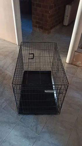 Gaiola / Caixa de Transporte Dobrável Aramada para Cachorro, Gato e outros - Com Bandeja