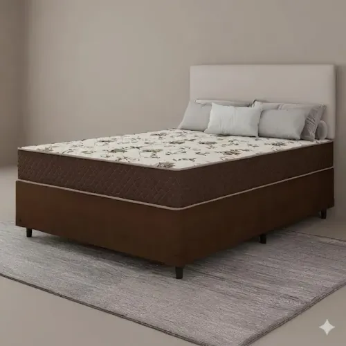 Conjunto Base e Colchão De Casal Espuma D33 