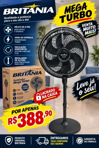 Ventilador de coluna Novo Britânia