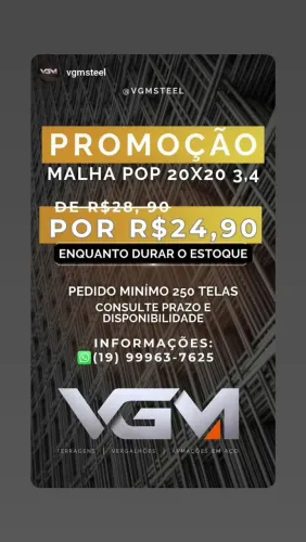 Malha POP 20x20 3,4mm 