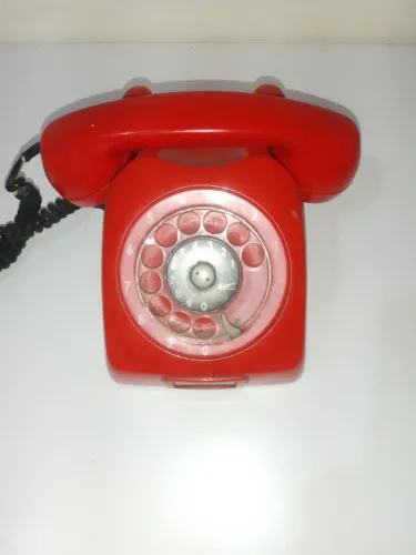 telefone retro original vermelho 