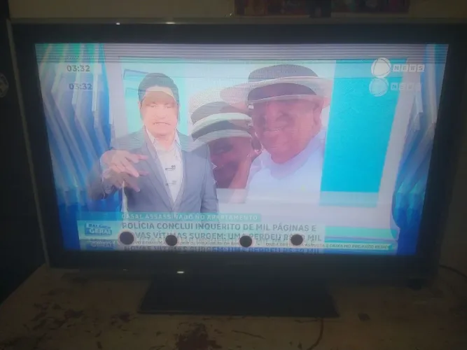 Tv Samsung 46 led tela fantasma normal para assistir