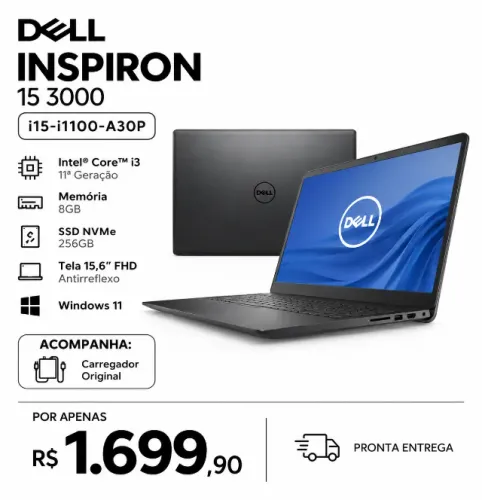 Dell Inspiron i3-1115G4 8 GB 256GB SSD NVMe Full HD 15,6"