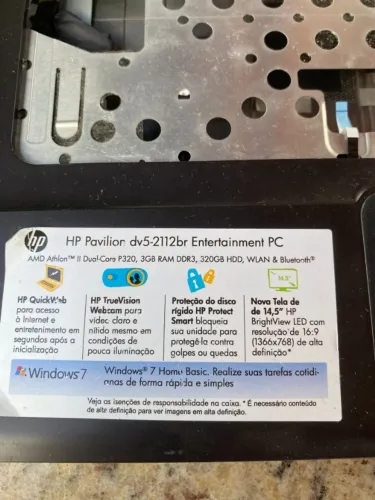 Carcaça notebook HP DV5-2112br