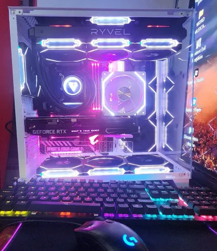 PC Gamer i7, 48gb, 10TB, RTX, gabinete aquário argb