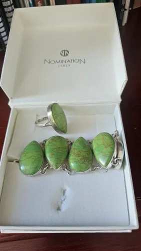 Pulseira Turquesa Verde mais anel