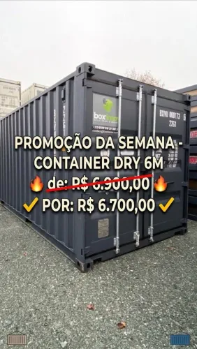 ? CONTAINER DRY DE 6 METROS - PROMOÇÃO DA SEMANA!