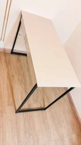 NOVA Escrivaninha Industrial 110cm Mesa Estudo Aparador Pés Aço