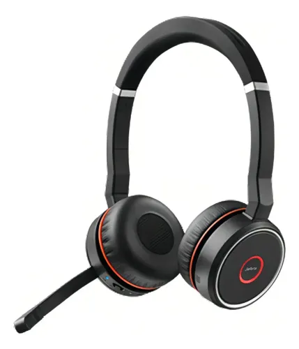 Headset Stereo Sem Fio Bluetooth E Usb Evolve 75 Uc Jabra Microfone Off Não funiocna