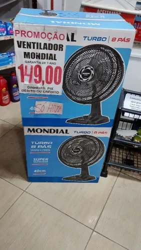 Ventilador mondial novo na caixa