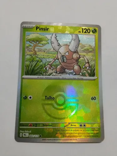 Carta Pokémon Original Brilhante Pinsir Pokeball 