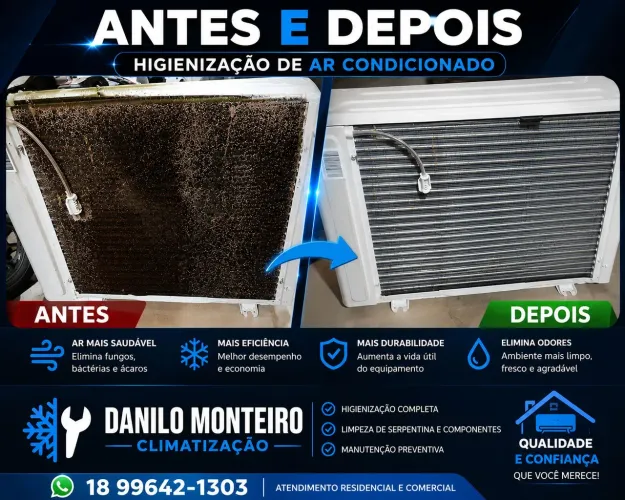 Manutenção, instalação e higienização