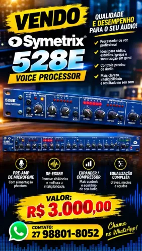 Processador de áudio Symetrix 528e
