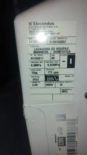 Vendo máquina de lavar 15 kilos