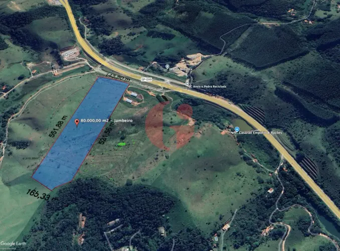 Área à venda de 80.000 m² - Jambeiro/SP - ZDE04 - Rodovia dos Tamoios (SP-099)