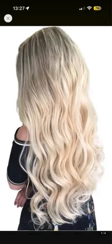 Aplique de cabelo invisivel loiro