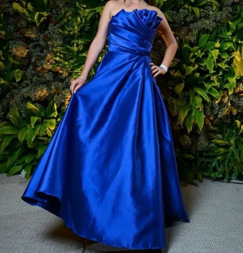 Vestido de Festa Longo - Azul Royal