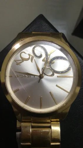 Relógio Feminino Lince Dourado Original - Com Detalhes em Brilho