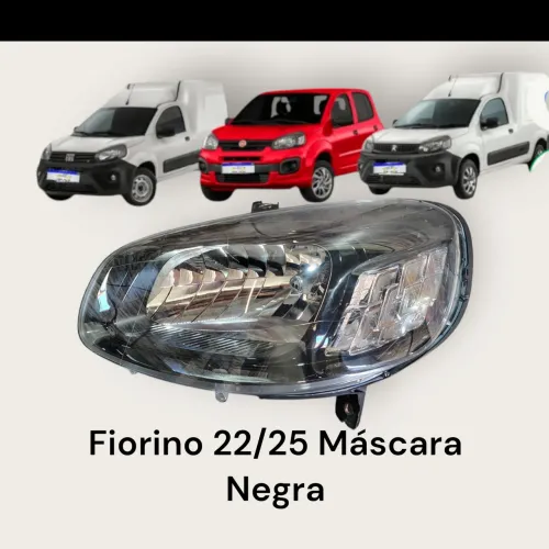 Farol Uno Fiorino máscara negra 15/24 Esquerdo