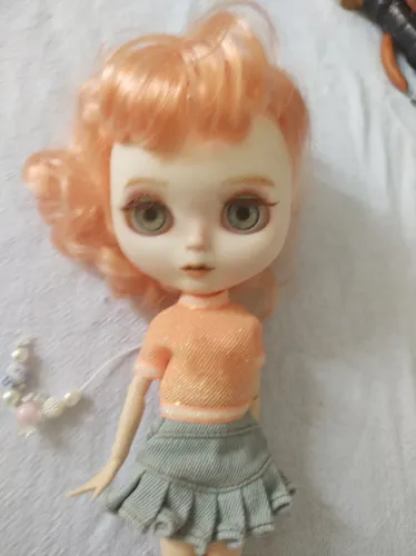 Blythe cabelo laranja custom by neko dolls