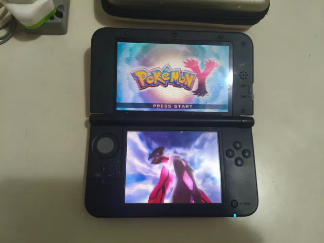 Console portátil Nintendo 3ds x + pokémon Y mídia física originais
