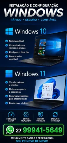 FORMATAÇÃO NOTEBOOK E COMPUTADOR