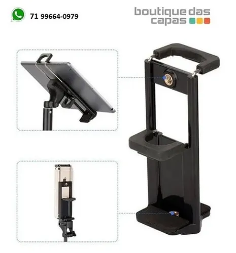 Suporte ipad tablet Samsung celular iphone para tripé 2 em 1 