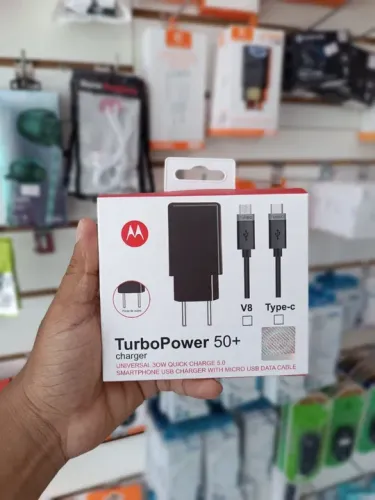 Carregador Motorola TurboPower 50+30W - ENTREGA A DOMICÍLIO