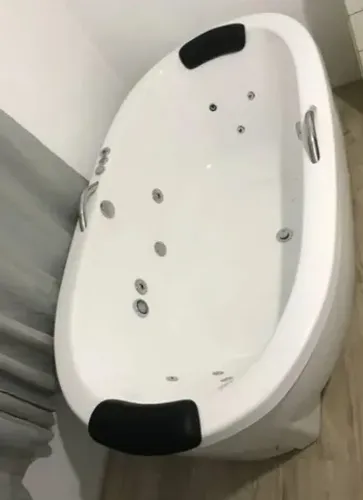Ofuro duplo piacenza com hidromassagem e motobomba 1.0 cv