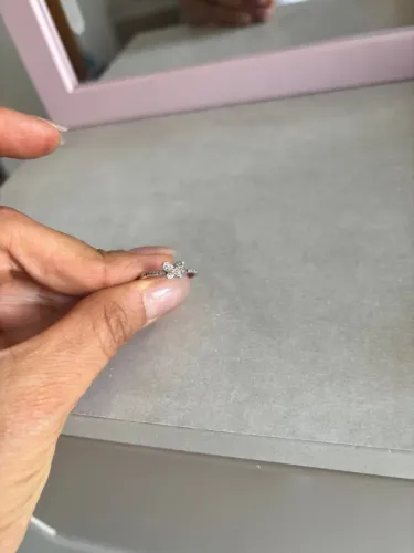 Anel de borboleta com zircônias PRATA