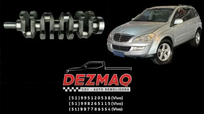 Eixo Virabrequim Ssangyong Kyron Diesel 2009 com 165 Cv 05 Cilindros M270